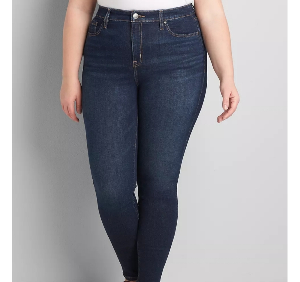 🆕️ Lane Bryant NWT Signature sz 22 Fit Ultra High-Rise Dark Wash Skinny Jeans